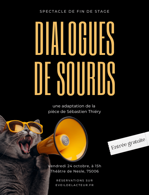 stage théâtre paris cours acteur comédien actrice cinéma atelier école formation professeur Éveil de l'Acteur